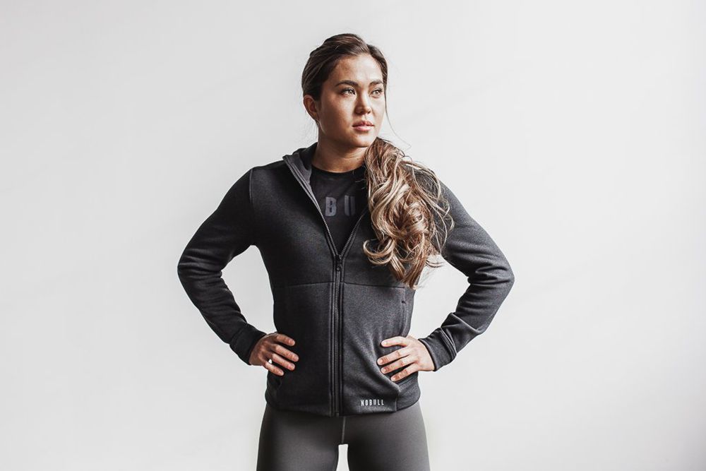 Sweat À Capuche NOBULL Femme Grise - NOBULL Performance Zip-Up,France (5324-XUTRA)